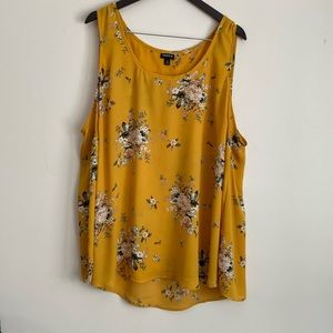 Torrid yellow flowy tank